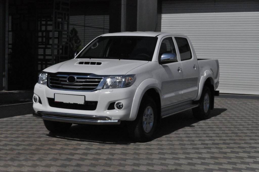 Front protection ST017 (stainless) for Toyota Hilux 2006-2015 - Reelken Auto