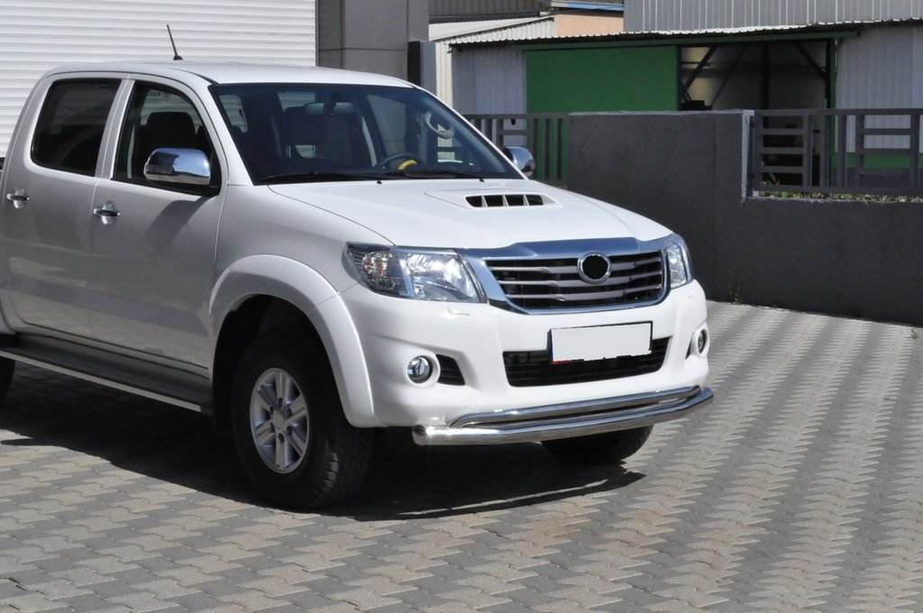 Front protection ST017 (stainless) for Toyota Hilux 2006-2015 - Reelken Auto