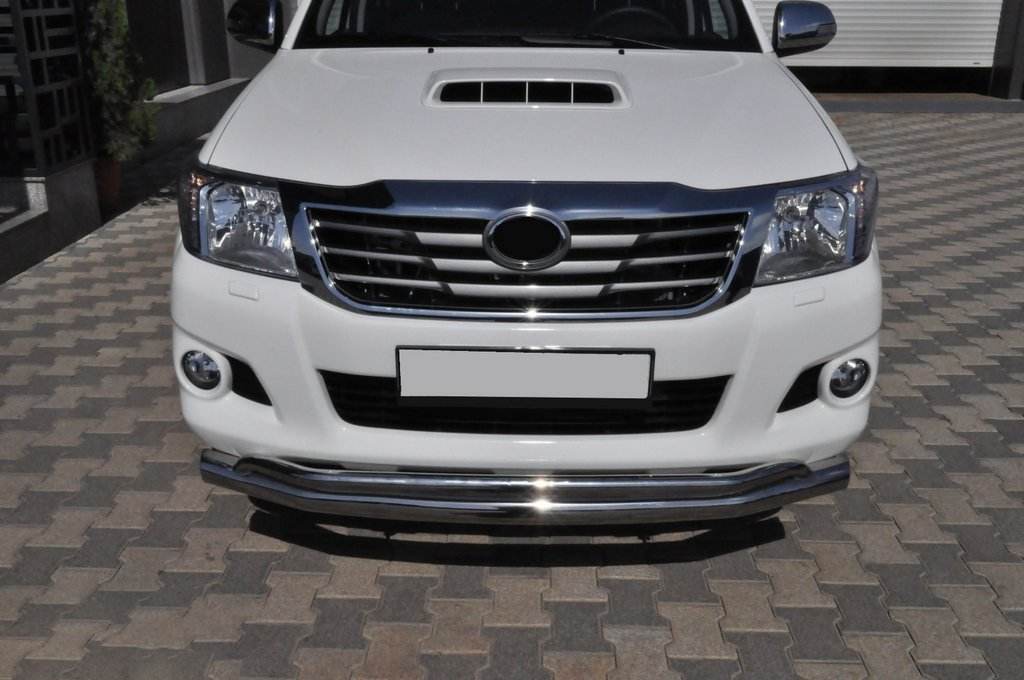 Front protection ST017 (stainless) for Toyota Hilux 2006-2015 - Reelken Auto