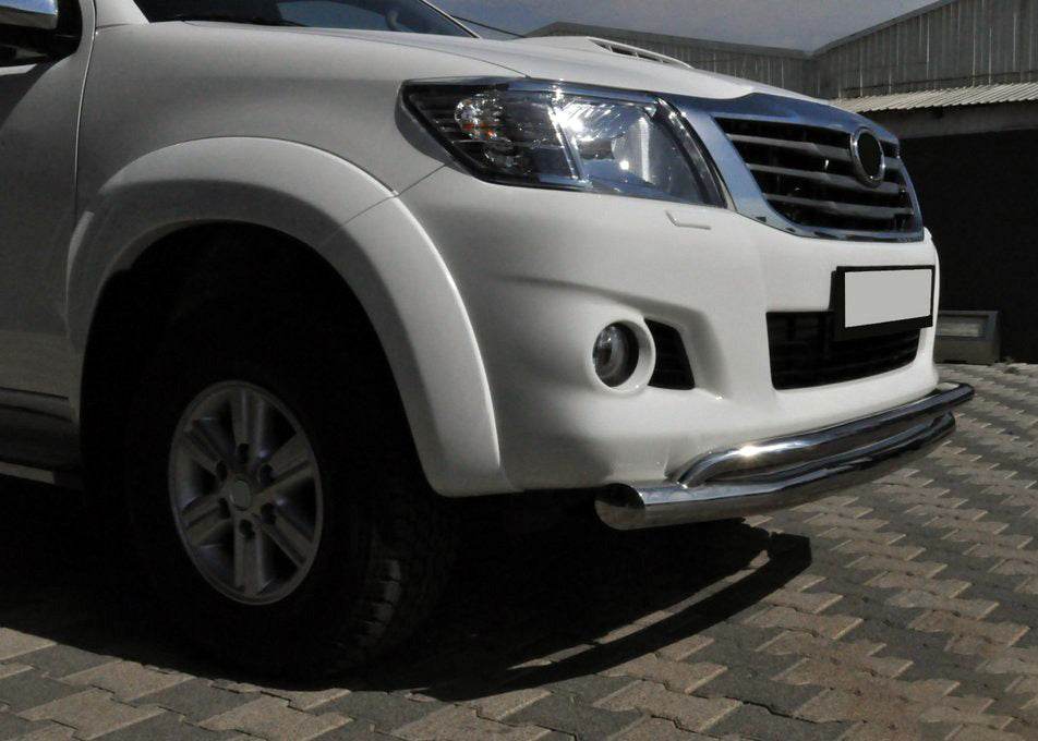 Front protection ST017 (stainless) for Toyota Hilux 2006-2015 - Reelken Auto