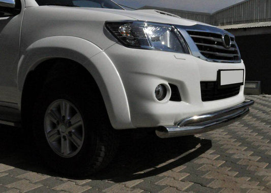 Front protection ST017 (stainless) for Toyota Hilux 2006-2015 - Reelken Auto