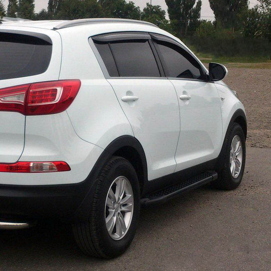 Side sills Allmond Black (2 pieces pack.) for Kia Sportage 2010-2015 - Reelken Auto