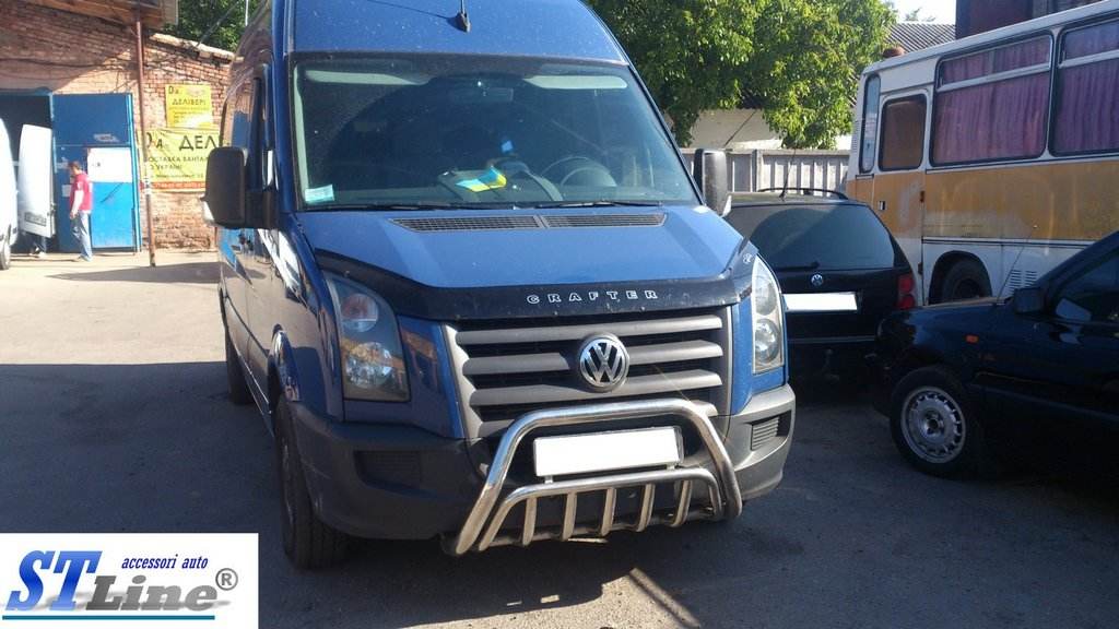 The WT002 bumper guard (stainless) for Volkswagen Crafter 2006-2016 - Reelken Auto