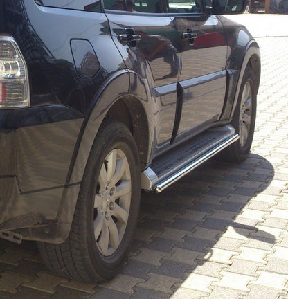 Side Pipes (2 pcs, Stainless Steel) for Mitsubishi Pajero Wagon IV 2006-2021 - image 3