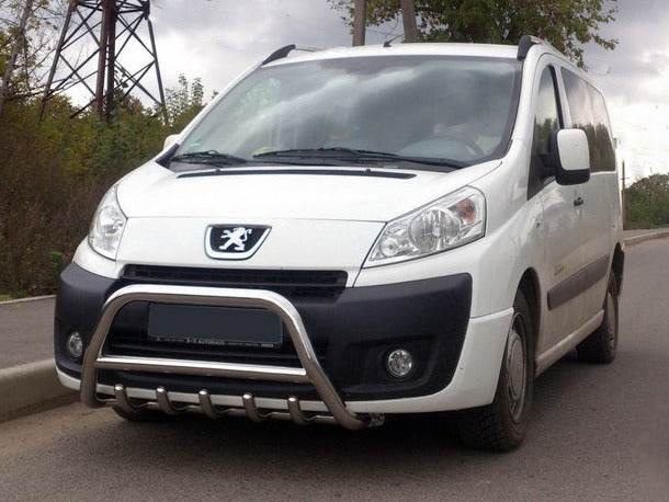 The bumper guard (stainless) for Peugeot Expert 2007-2016 - Reelken Auto