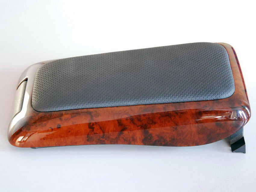 Armrest Box Lid (Wood ↗ Leather) for Mercedes C-class W203 2000-2007 - image 1