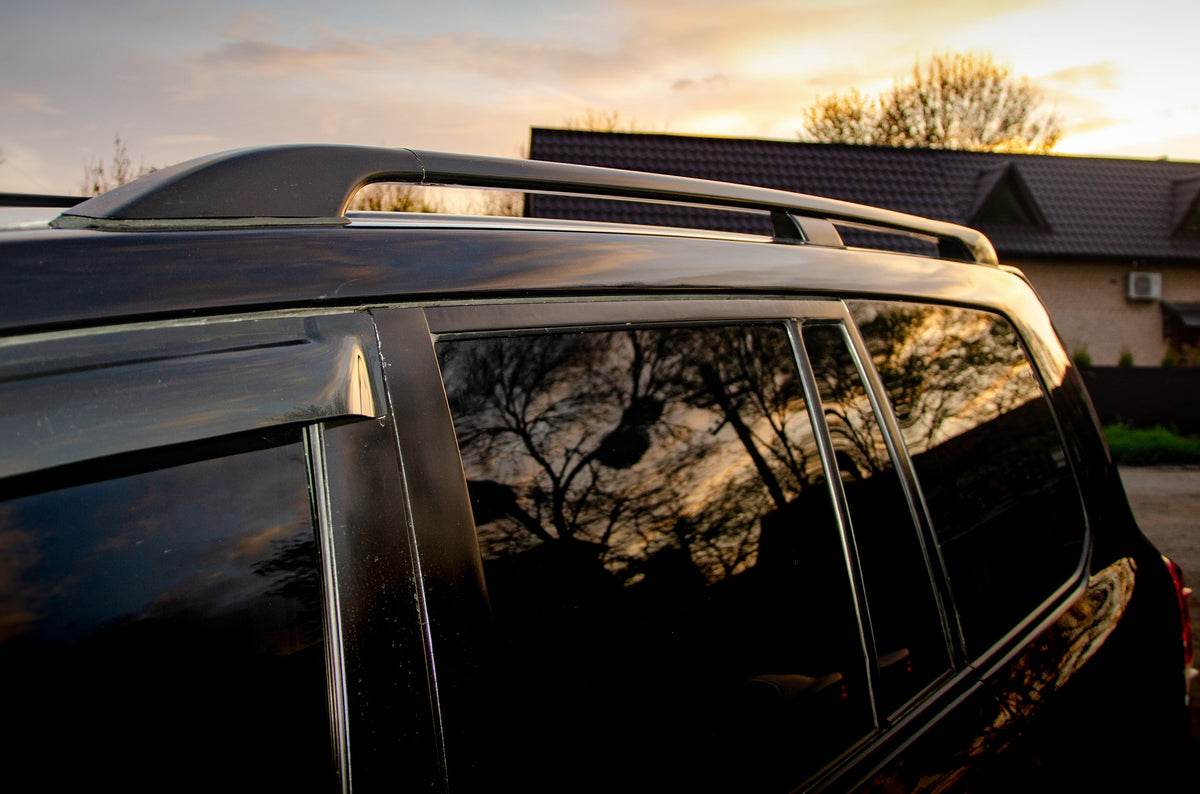 Roof rails original design Premium Black (2 pcs) for Toyota Land Cruiser 200 - Reelken Auto
