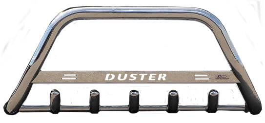 The bumper with the inscription WT004 (stainless) for Dacia Duster 2018-2024 - Reelken Auto