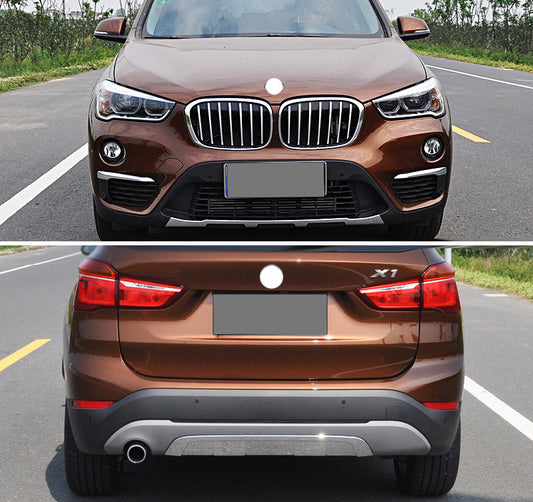 Front and Rear Bumper Extensions (2 pcs) for BMW X1 F48 2015-2022 - image 1