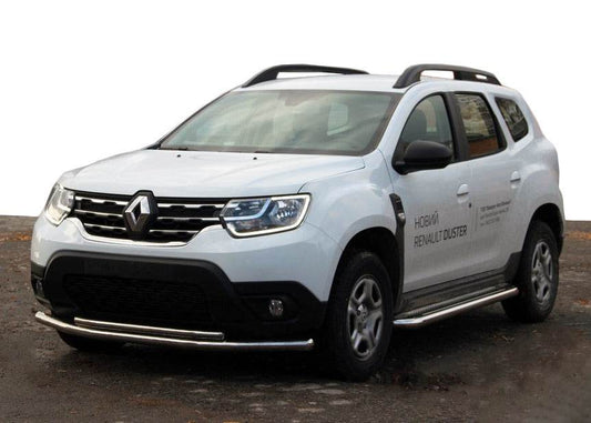 Front protection F3-10 (stainless steel) for Dacia Duster 2018-2024 - Reelken Auto