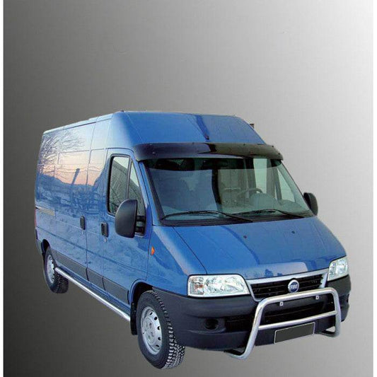 The visor on the windshield (gloss black, 5mm) for Citroen Jumper 1995-2006 - Reelken Auto