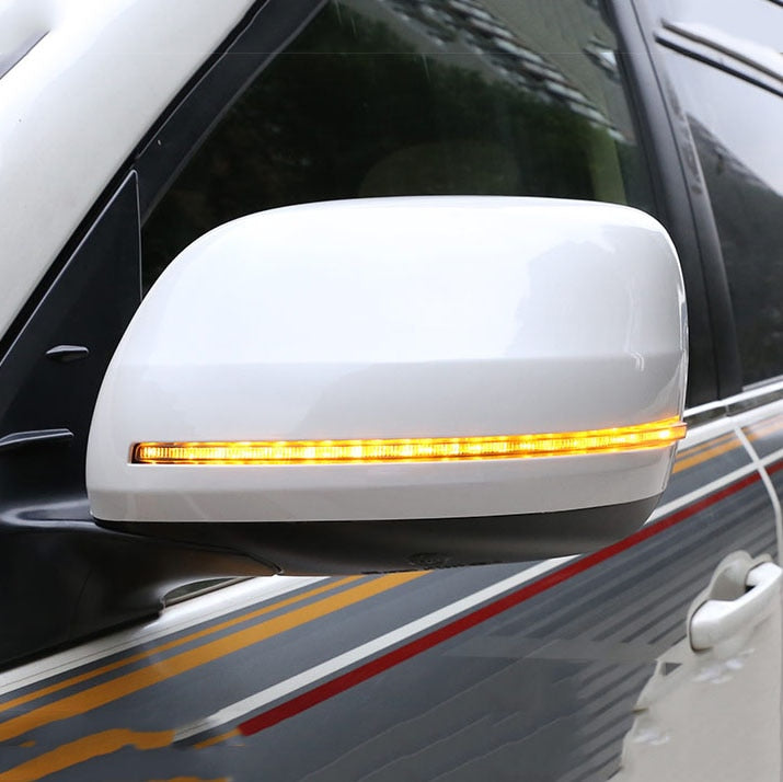 Mirror covers (with LED repeater, style 2020) for Toyota Land Cruiser 200 - image 1