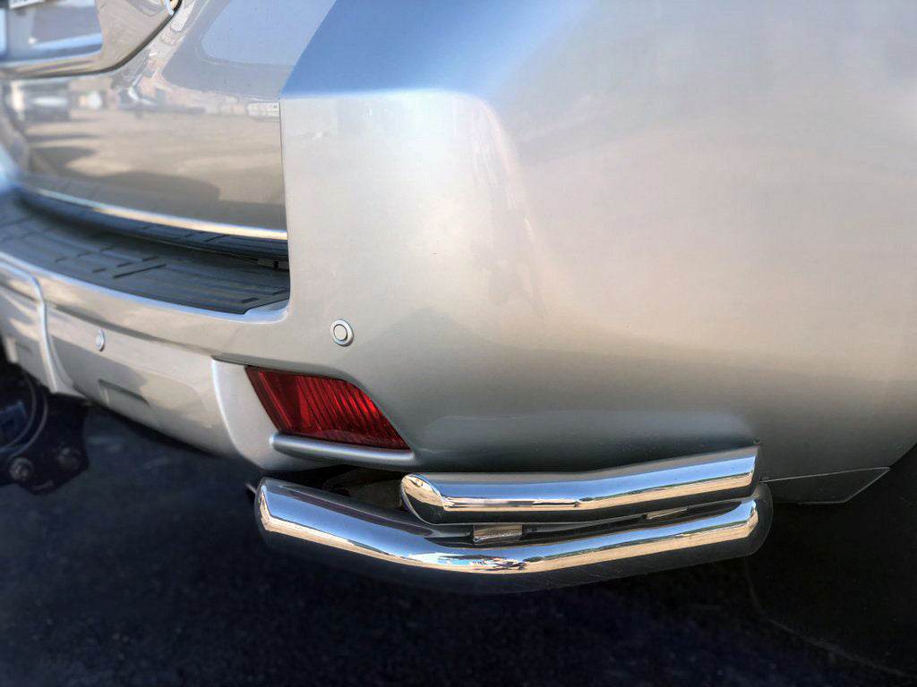 The rear corners of the AK003-Double (stainless steel) for Toyota Land Cruiser Prado 150 - Reelken Auto