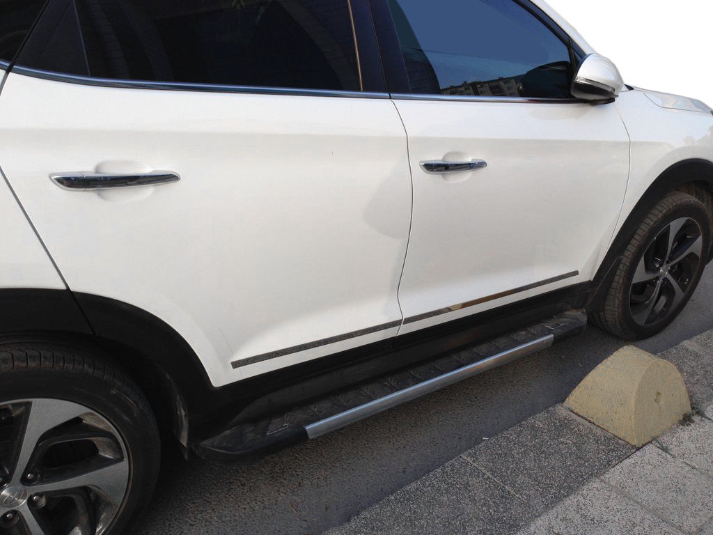 Door moldings narrow stainless steel set of 4 for Hyundai Tucson TL 2016-2021 - image 1