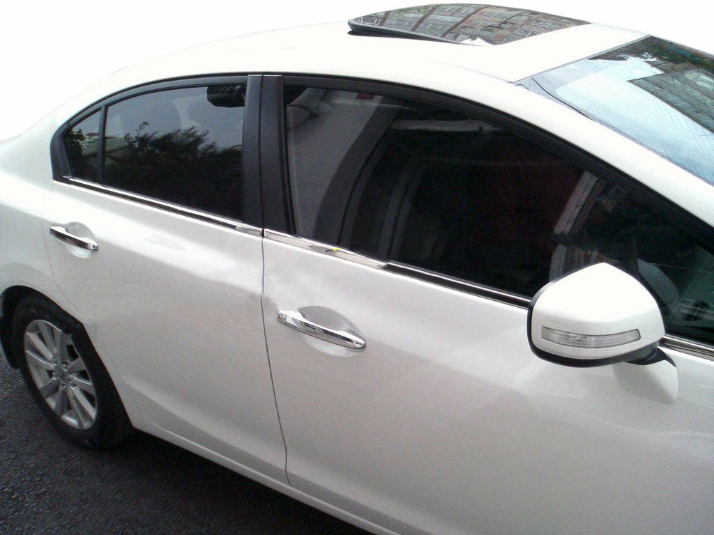 Exterior window trim Carmos (4 pcs, stainless steel) for Honda Civic Sedan IX 2011-2016 - image 1