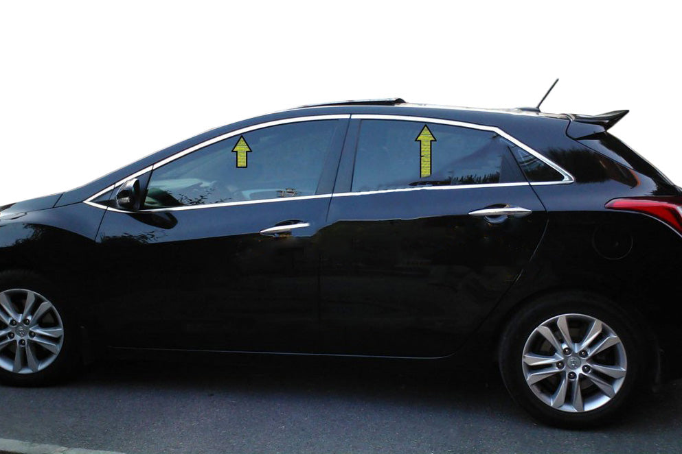 Upper Window Trim (HB, Stainless Steel) for Hyundai I-30 2012-2017 - image 1