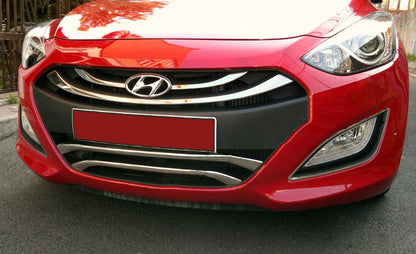 Lower grille trim covers type 2 (stainless steel) for Hyundai I-30 2012-2017 - image 1