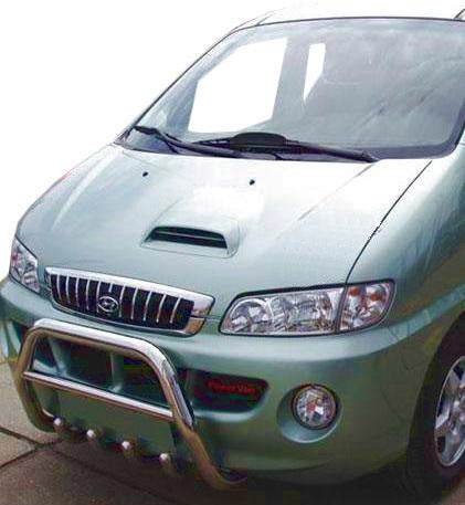 Kenguryatnik (stainless steel). for Hyundai H200, H1, Starex 1998-2007 - Reelken Auto