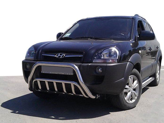 The WT002 bumper guard (stainless) for Hyundai Tucson JM 2004↗ - Reelken Auto