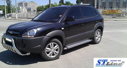 The WT002 bumper guard (stainless) for Hyundai Tucson JM 2004↗ - Reelken Auto