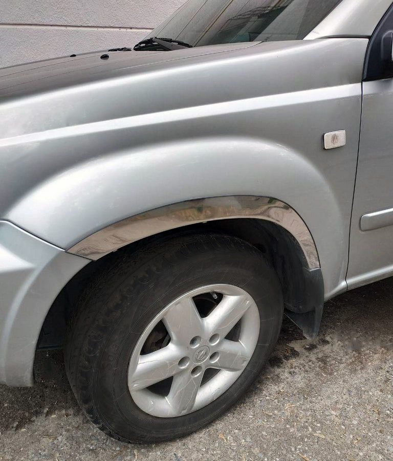Fender flares (4 pcs, stainless steel) for Nissan X-trail T30 2002-2007 - image 1