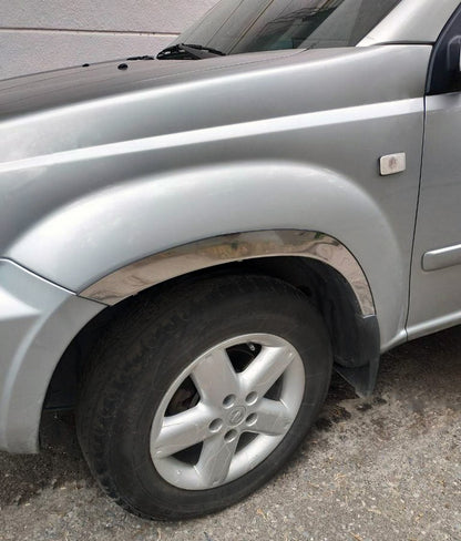 Fender flares (4 pcs, stainless steel) for Nissan X-trail T30 2002-2007 - image 1