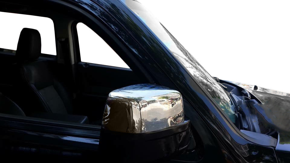 Mirror Covers (2 pcs, Stainless Steel) for Jeep Cherokee/Liberty 2007-2013 - image 1
