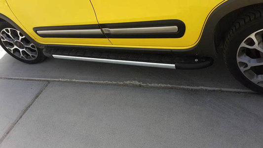 Lateral platforms Duru (2 pieces, aluminum) for Fiat 500X - Reelken Auto