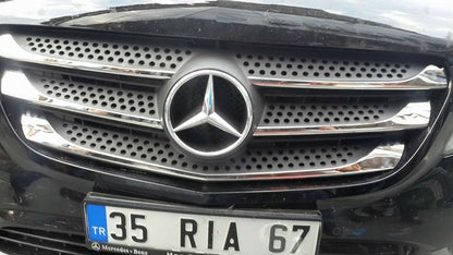 Covers on the grille 2014-2020 (5 pcs, stainless steel) for Mercedes Vito / V-class W447 2014↗ year - image 6