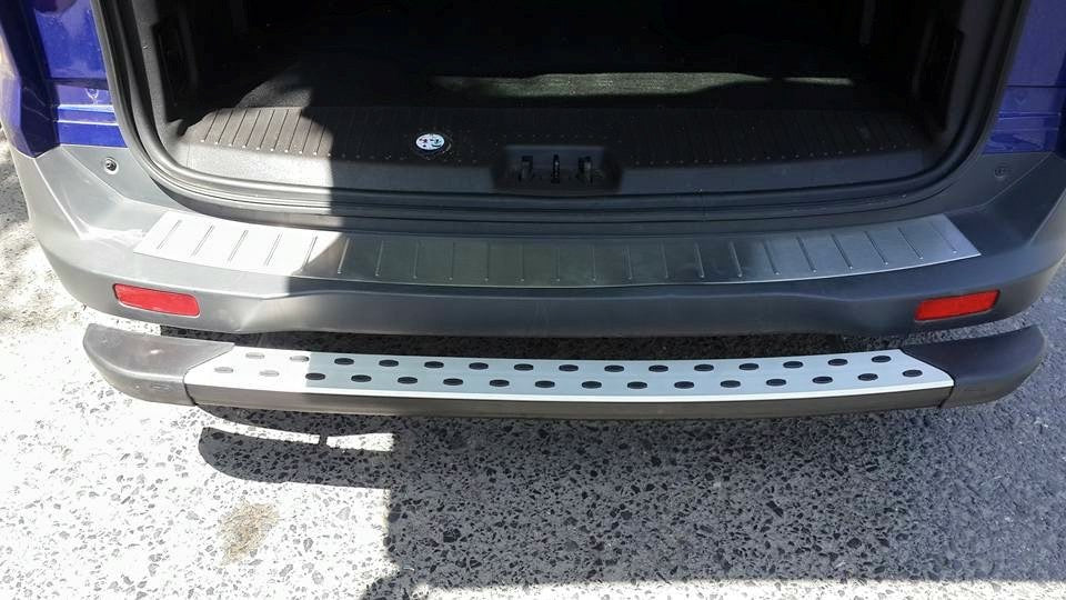 Rear bumper protector OmsaLine (matte, stainless steel) for Ford Courier 2014-2023 - image 3