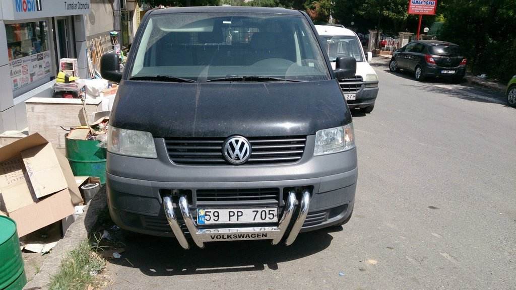 Kenguryatnik ST006-04 nostrils (stainless) for Volkswagen T5 Transporter 2003-2010 - Reelken Auto