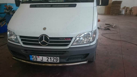 Front mustache ST008 (stainless) for Mercedes Sprinter W901/902/903/904/905 1995-2006 - Reelken Auto