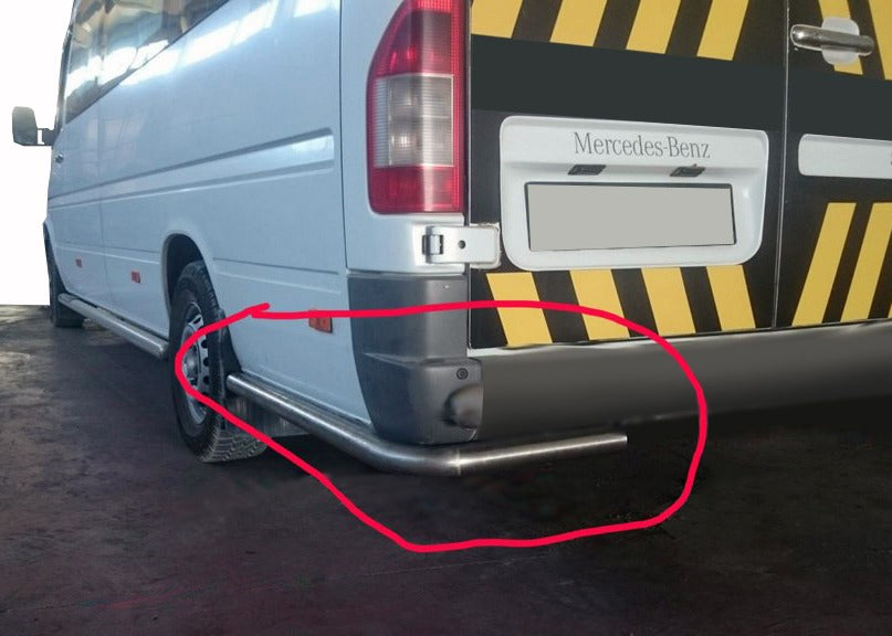 Rear Corner Bars AK-SO (Stainless Steel) for Volkswagen LT 1995-2006 - image 1