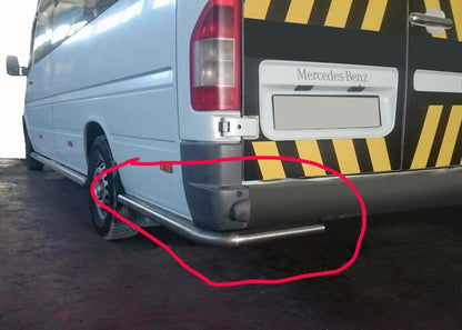 Rear Corner Bars AK-SO (Stainless Steel) for Volkswagen LT 1995-2006 - image 1