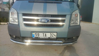 Front mustache ST014 (2006-2014, stainless.) for Ford Transit 2000-2014 - Reelken Auto