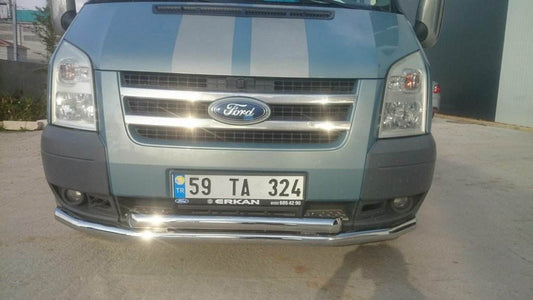 Front mustache ST014 (2006-2014, stainless.) for Ford Transit 2000-2014 - Reelken Auto