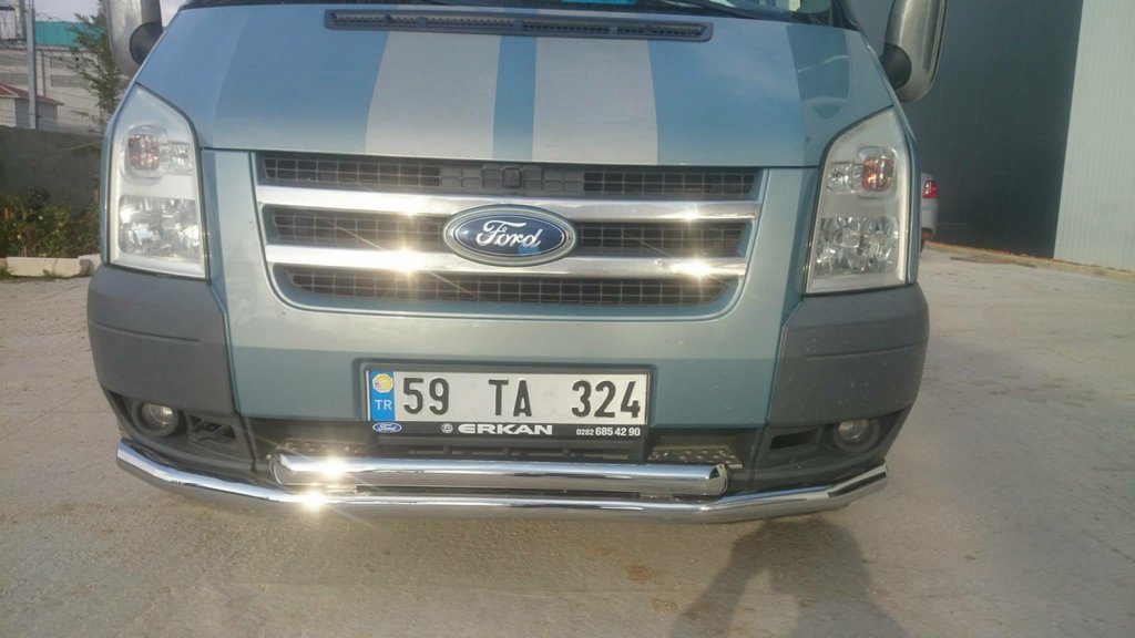 Front Bar ST014 (2006-2014, Stainless Steel) for Ford Transit 2000-2014 - image 2