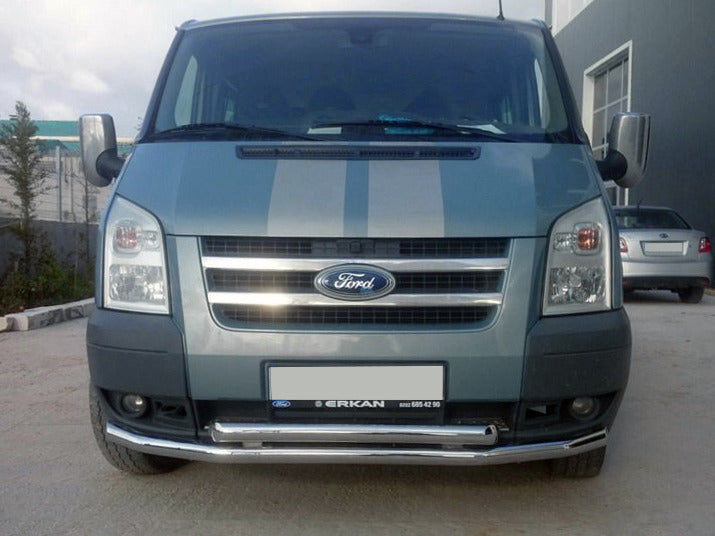 Front Bar ST014 (2006-2014, Stainless Steel) for Ford Transit 2000-2014 - image 1