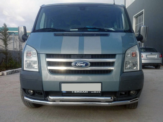 Front Bar ST014 (2006-2014, Stainless Steel) for Ford Transit 2000-2014 - image 1