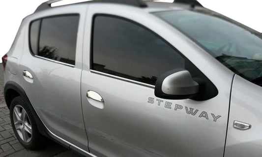 Chrome Door Handle Covers (4 pcs, Stainless Steel) for Dacia Sandero 2013-2020 - image 2