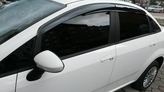 Windbreakers (4 pcs, Sunplex Sport) for Fiat Linea 2006-2018 - Reelken Auto
