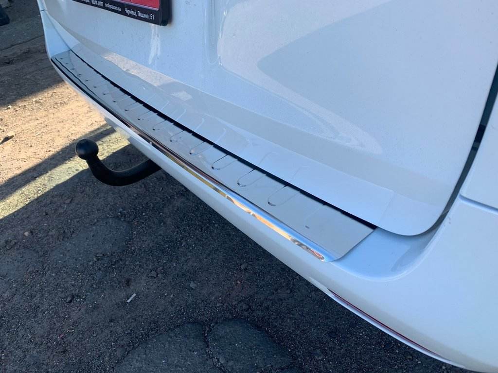 Cover on the rear bumper Carmos (stainless steel) for Mercedes Vito / V-class W447 2014↗ year - Reelken Auto