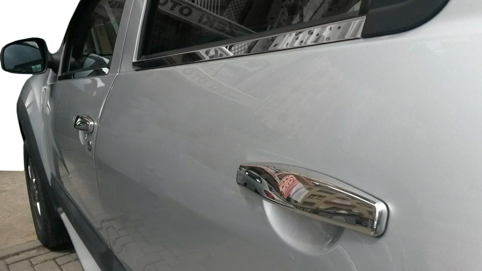 Chrome Door Handle Covers (4 pcs, Stainless Steel) for Dacia Sandero 2007-2013 - image 2