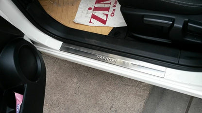 Door Sill Covers (Omsa, 4 pcs, Stainless Steel) for Nissan Qashqai 2010-2014 - image 2
