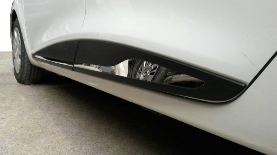 Straight door moldings (4 pcs, stainless steel) for Renault Clio IV 2012-2019 - image 3