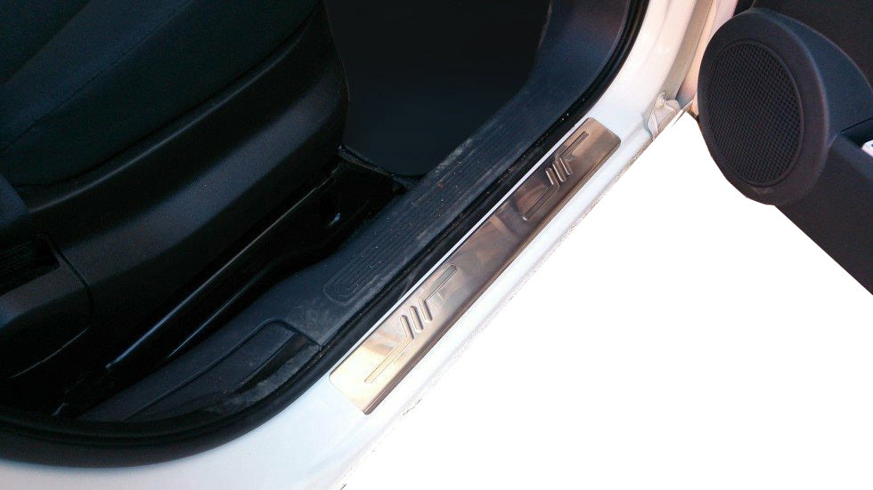 Door Sill Protectors OmsaLine (2 pcs, Stainless Steel) for Fiat Fiorino/Qubo 2008-2024 - image 1