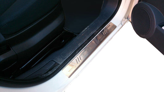 Door Sill Protectors OmsaLine (2 pcs, Stainless Steel) for Fiat Fiorino/Qubo 2008-2024 - image 1