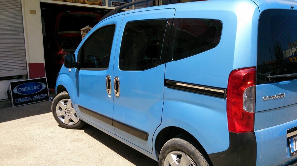 Sliding door molding (2 pcs, stainless steel) for Fiat Fiorino/Qubo - image 2