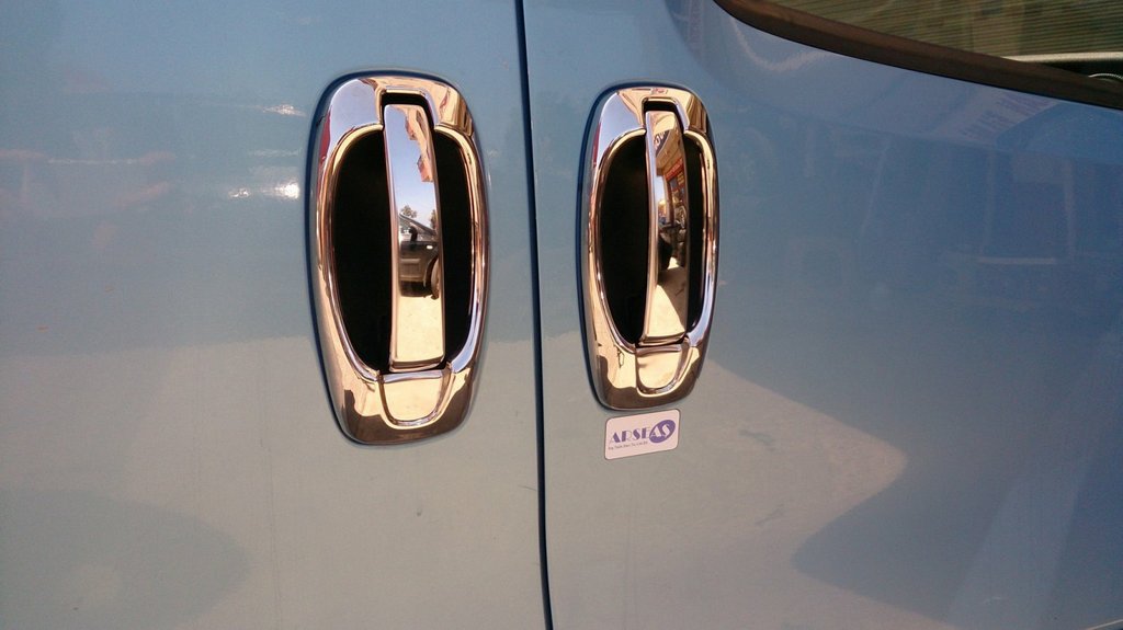 Chrome Door Handle Covers and Surrounds (8 pcs, Stainless Steel) for Citroen Nemo 2007-2017 - image 4
