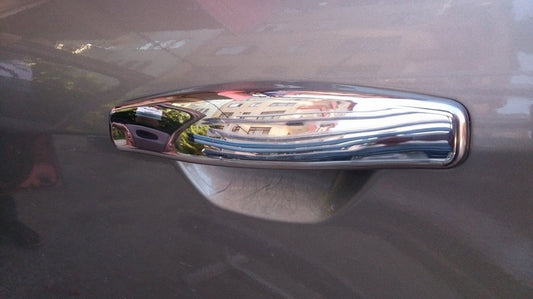 Chrome Door Handle Covers (4 pcs, Stainless Steel) for Renault Symbol 2008-2013 - image 1